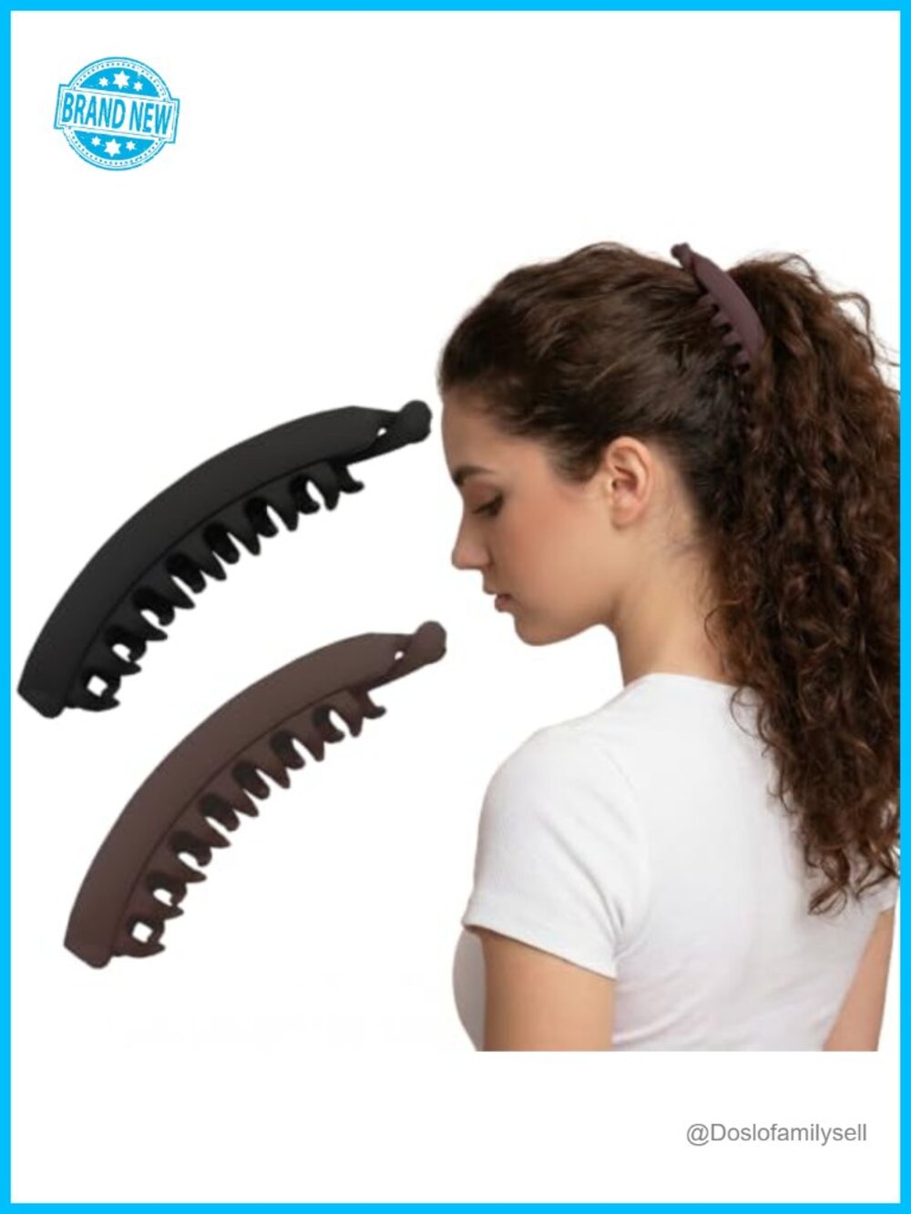 Banana Clip Retro French Hair Claw for Thick Fine Hair Strong Hold
